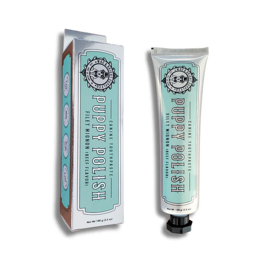Wag & Bright Puppy Polish - Natural Canine Toothpaste - Filet Mignon