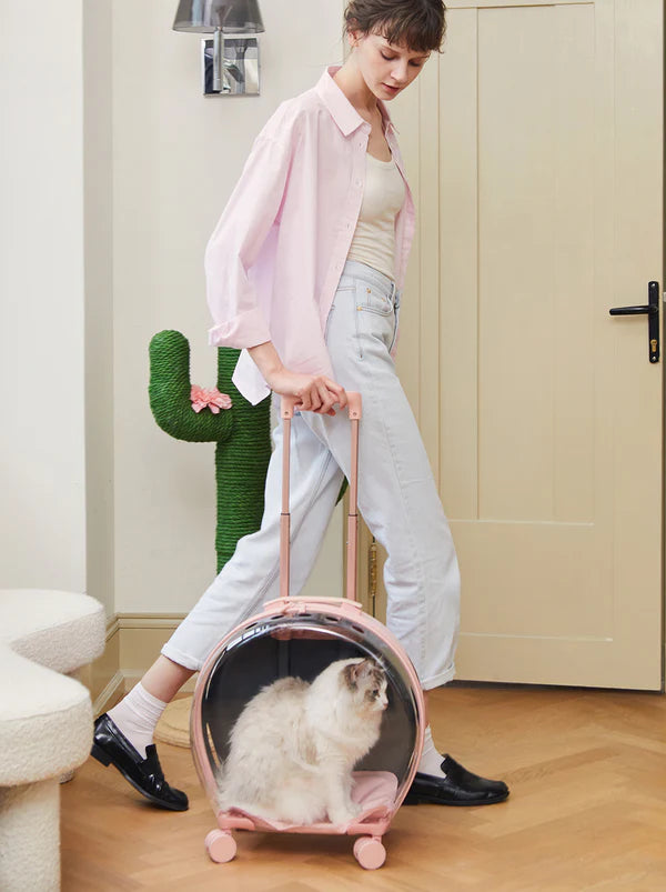 Vetreska Bubble Pet Carrier Pink & Transparent