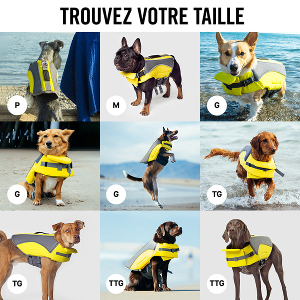 Canada Pooch Wave Rider Dog Life Jacket in Yellow, lifestyle