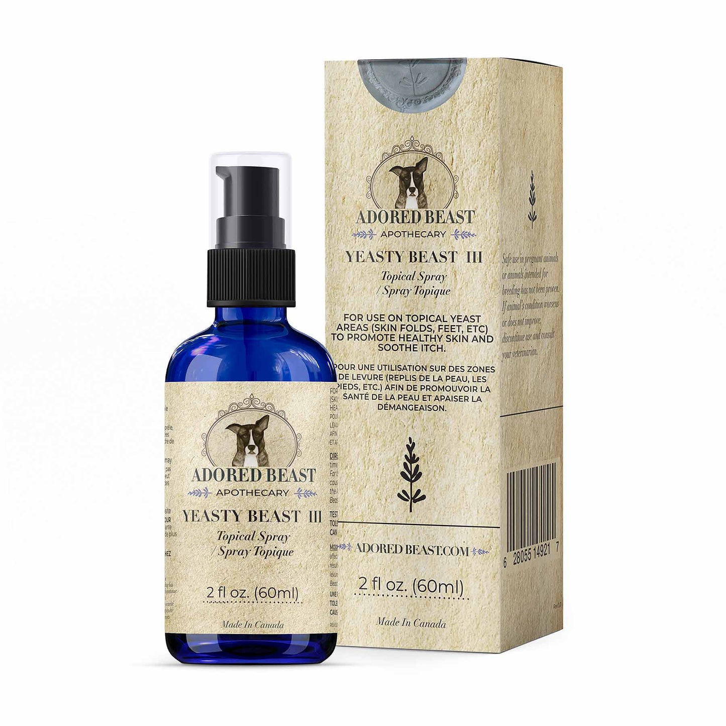 Adored Beast Yeasty Beast | Topical Spray for Dogs