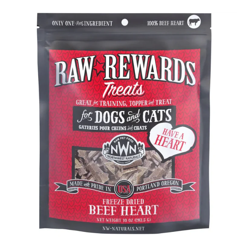 NORTHWEST NATURALS Beef Heart Treats - 10 oz Freeze Dried Treat