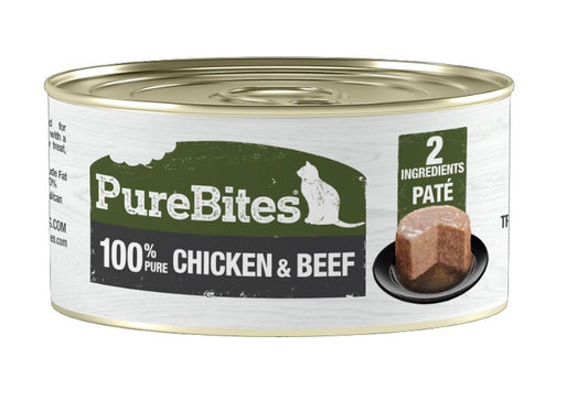 PUREBITES 100% Pure Chicken & Beef Pate 16/2.5OZ