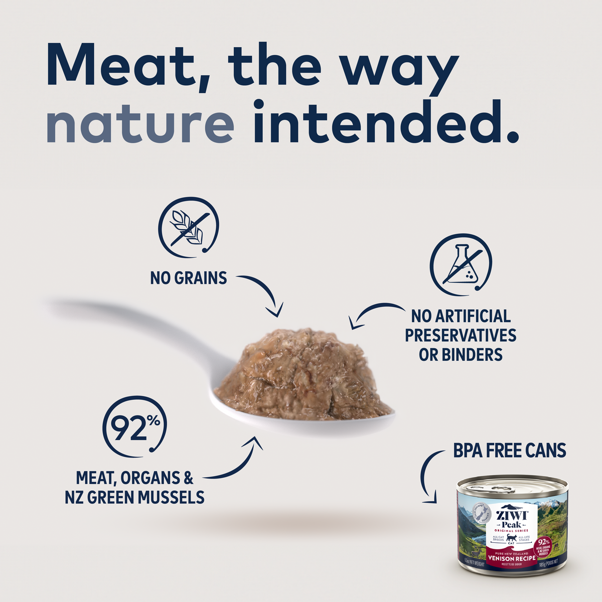 ZIWI Peak Original Venison Recipe Grain-Free Wet Cat Food – lifestyle image (official ZIWI image)