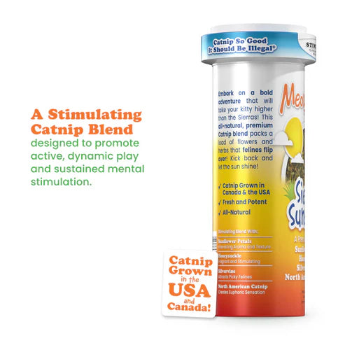 MEOWIJUANA Sierra Sunshine-Catnip, Sunflower, Honeysuckle&Silvervine Blend