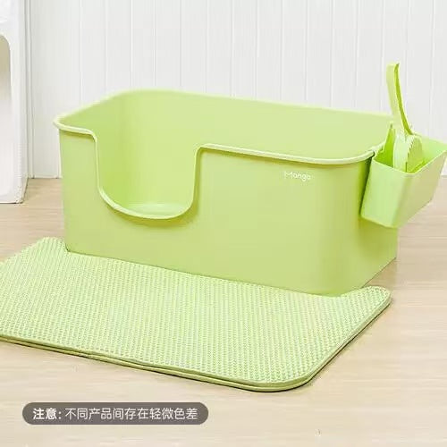 Mango EXTRA-LARGE BUTTER SET (CAT LITTER BOX+MAT+SCOOP WITH STORAGE BOX)巨黄油无盖(咖啡色垫铲delay))
