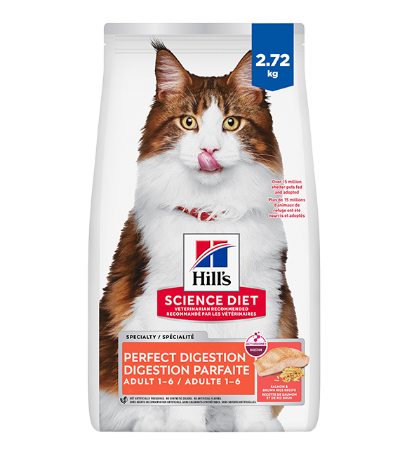 Hill's Science Diet Cat Adult Perfect Digestion Salmon 6 lb