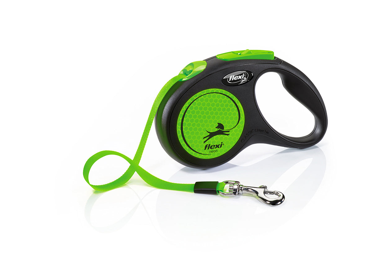 flexi Neon S Tape 5 m retractable leash (official image)