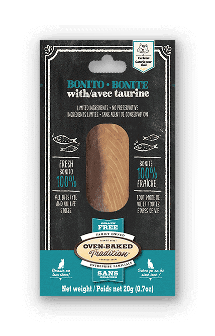 Oven-Baked Tradition Bonito & Taurine fillet cat treat package