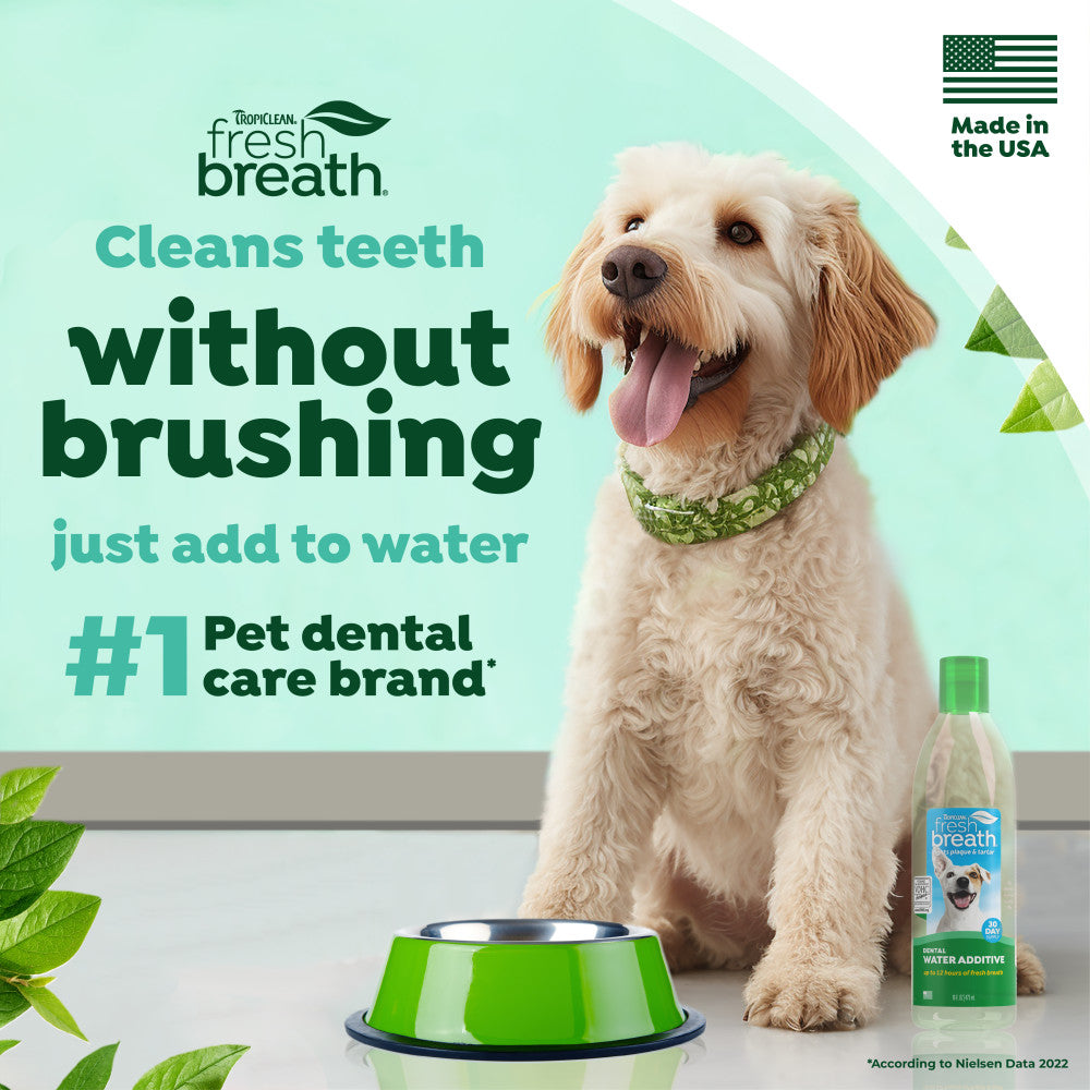 TropiClean Fresh Breath Oral Care Water Additive for Dogs & Cats – product detail