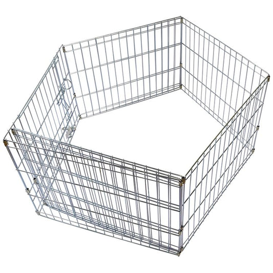 UNLEASHED Exercise Pen Zinc Silver 8 Panels 24x36"