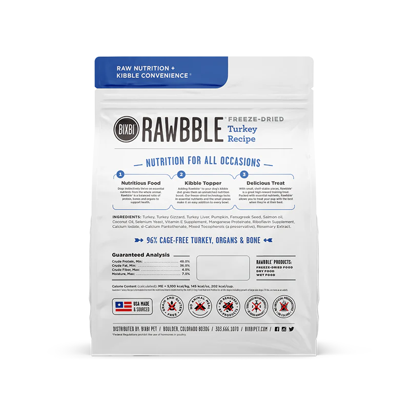 BIXBI - Freeze Dried Rawbble - Freeze Dried Turkey