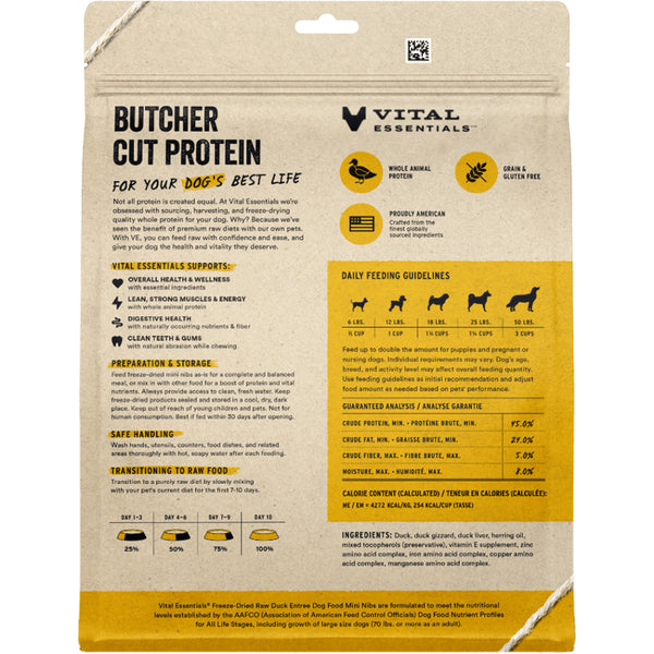 VITAL ESSENTIALS FD Raw Duck Entree Mini Nibs