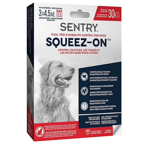 Sentry Flea, Tick & Mosquito Squeez-On for Dogs – Large (over 30 kg)