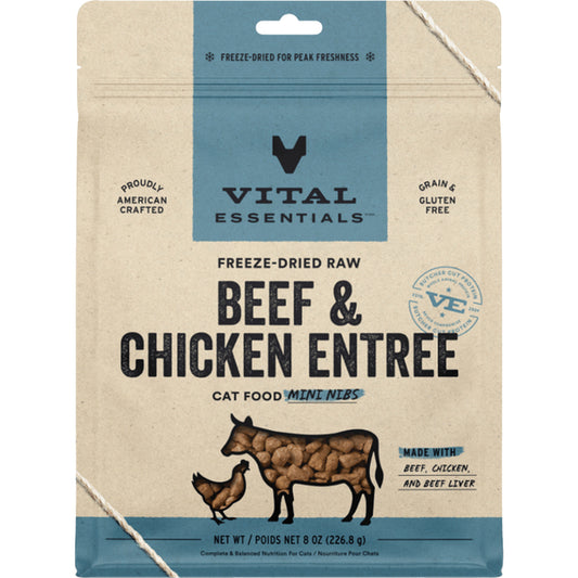 VITAL ESSENTIALS FD Raw Beef & Chicken Mini Nibs | Cat