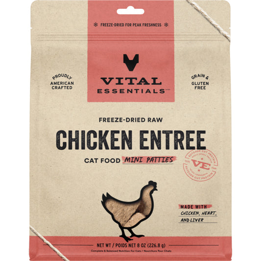 VITAL ESSENTIALS FD Raw Chicken Mini Patties | Cat