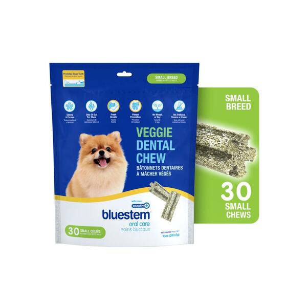 BLUESTEM Veggie Dental Chews w/coactiv+ Small 30CT
