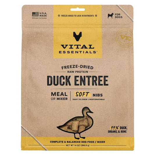 Vital Essential Raw Duck Entree&Mixer Soft Nibs 14OZ