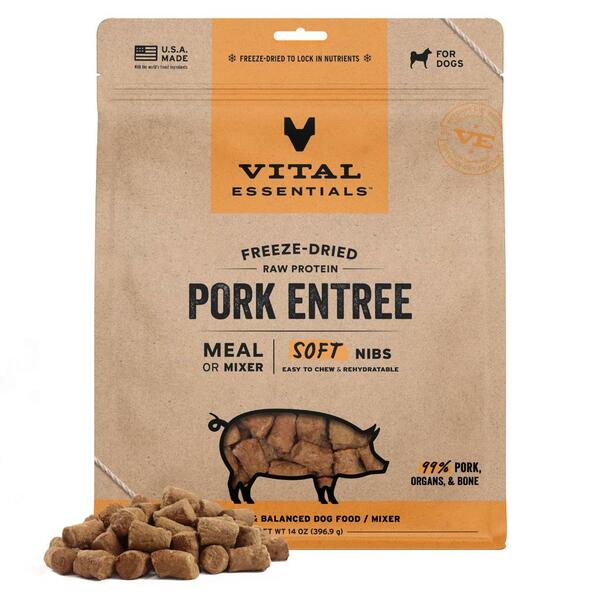 Vital Essential Raw Pork Entree&Mixer Soft Nibs 14OZ