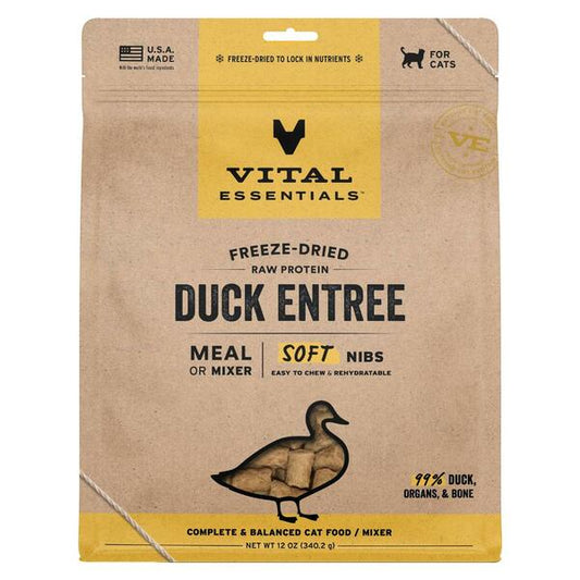 Vital Essential FD Raw Duck Entree&Mixer Soft Nibs 12OZ | Cat