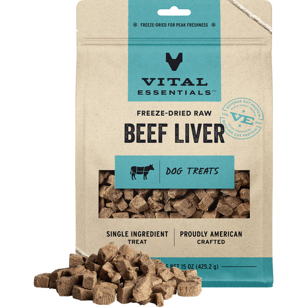 VITAL ESSENTIALS FD Raw Beef Liver Treats 15OZ
