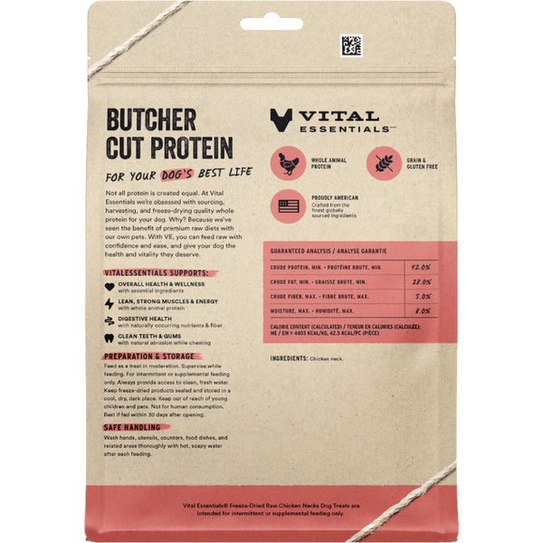 VITAL ESSENTIALS FD Raw Chicken Necks Treats 9OZ