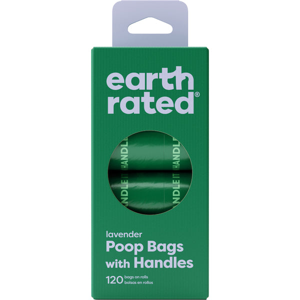 EARTH RATED Scented Handle Refill Bags Lavender | 8 Rolls 120 Bags