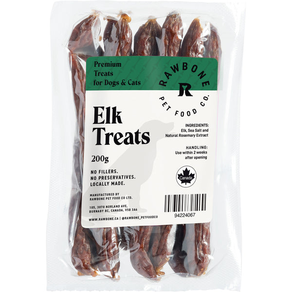 Rawbone Grass Fed Elk Treats 200g