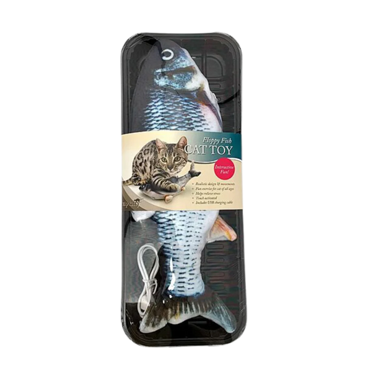 ZIP KITTY Floppy Fish Interactive Toy | Cat