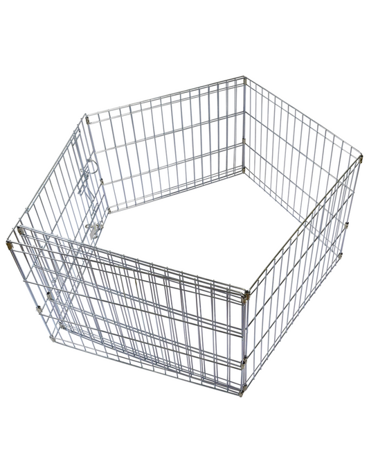 UNLEASHED Exercise Pen Zinc Silver 8 Panels 24x30"