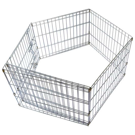 UNLEASHED Exercise Pen Zinc Silver 8 Panels 24x18"