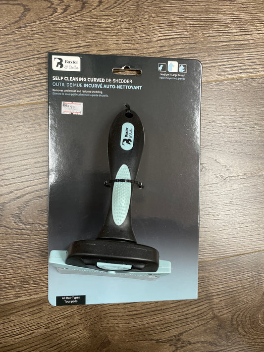 Baxter&Bella Self cleaning curved de-shedder for Medium/Large Breed