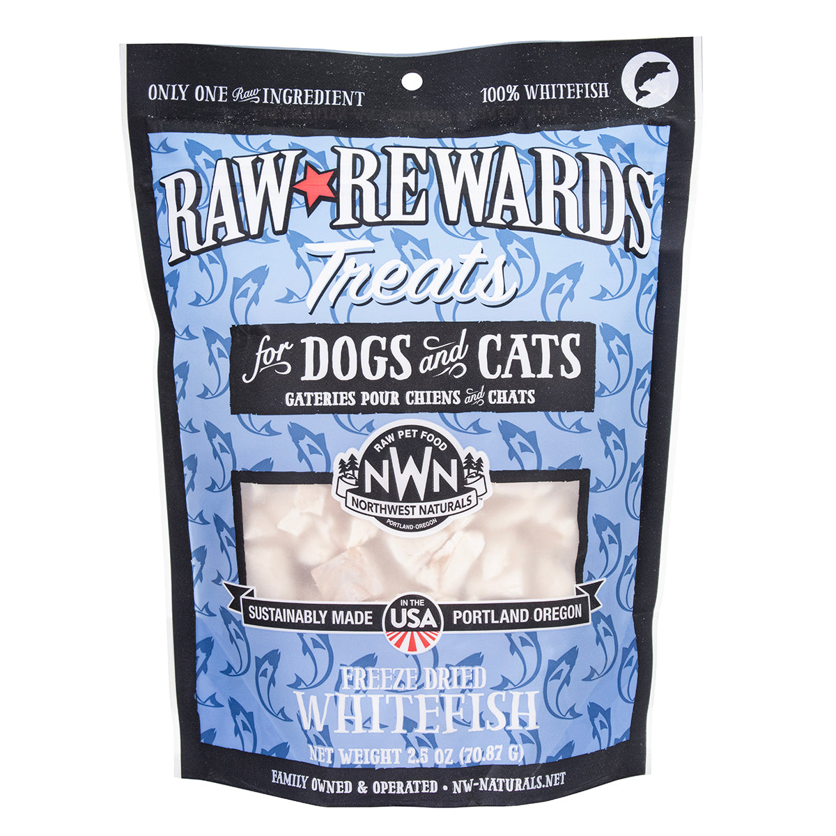 NORTHWEST NATURALS Whitefish Treats - 2.5oz Freeze Dried Treat