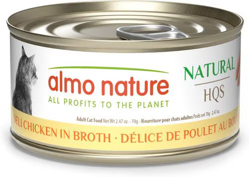 HQS NATURAL Chicken Deli in Broth 24/70GM | Cat