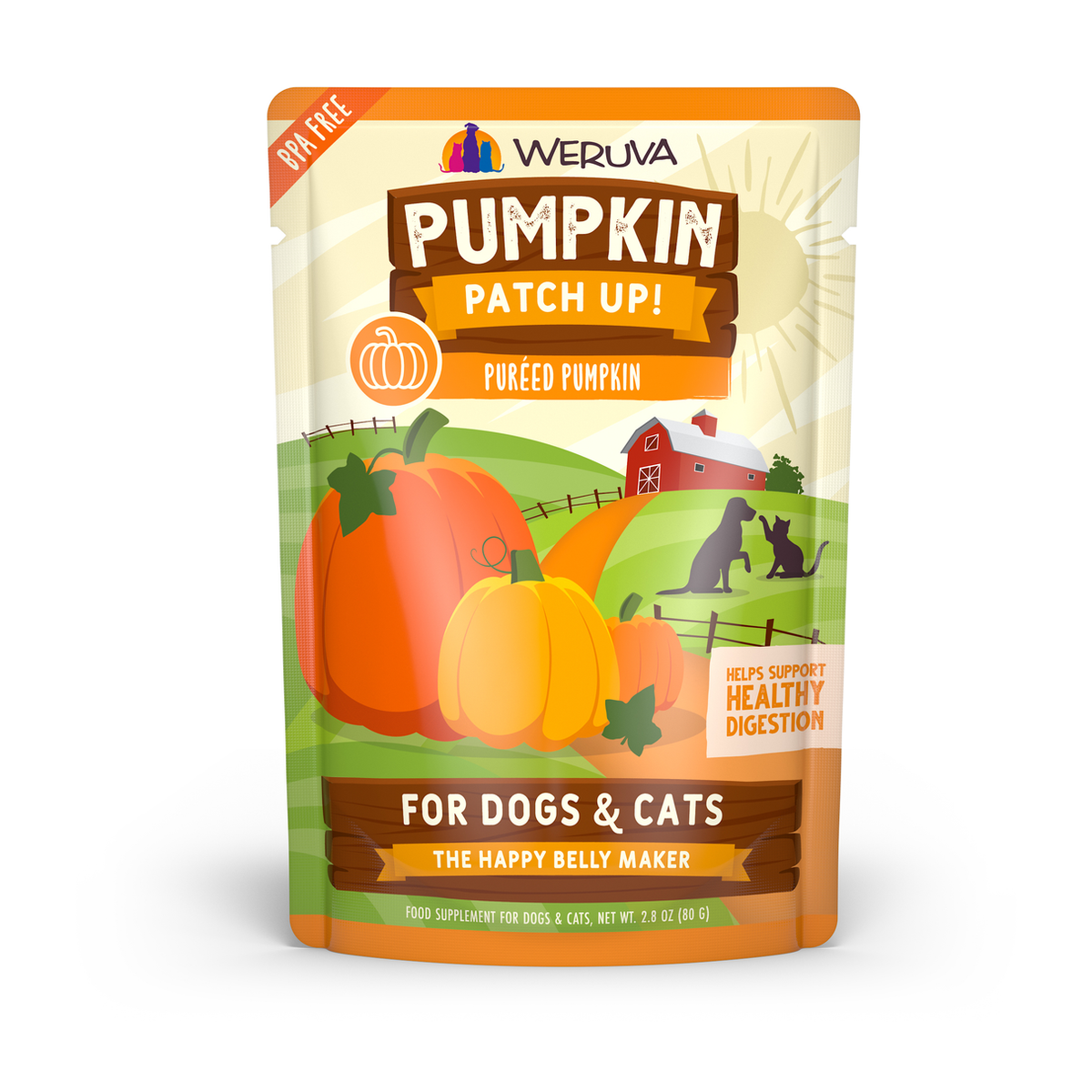 Weruva Pumpkin Patch Up Puréed Pumpkin 2.8 oz pouch