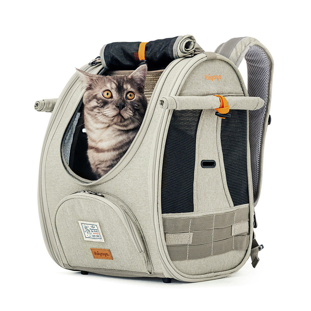 Adventure Cat Carrier Backpack with Window, Large Airline-Approved Cat Bag for Hiking & Travel