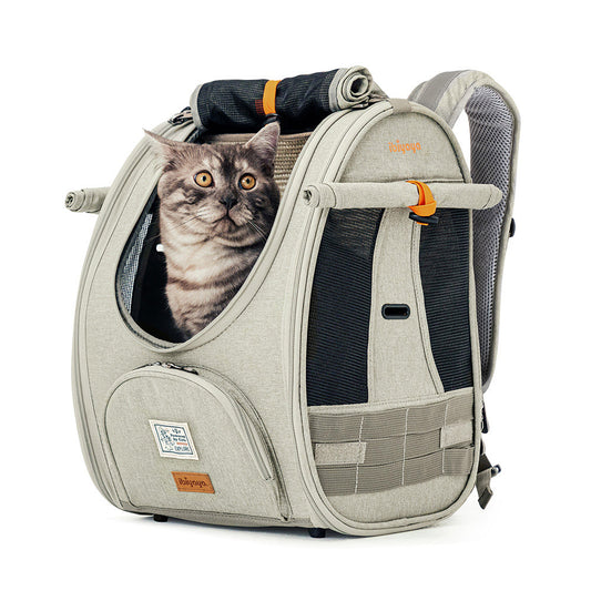 Adventure Cat Carrier Backpack with Window, Large Airline-Approved Cat Bag for Hiking & Travel