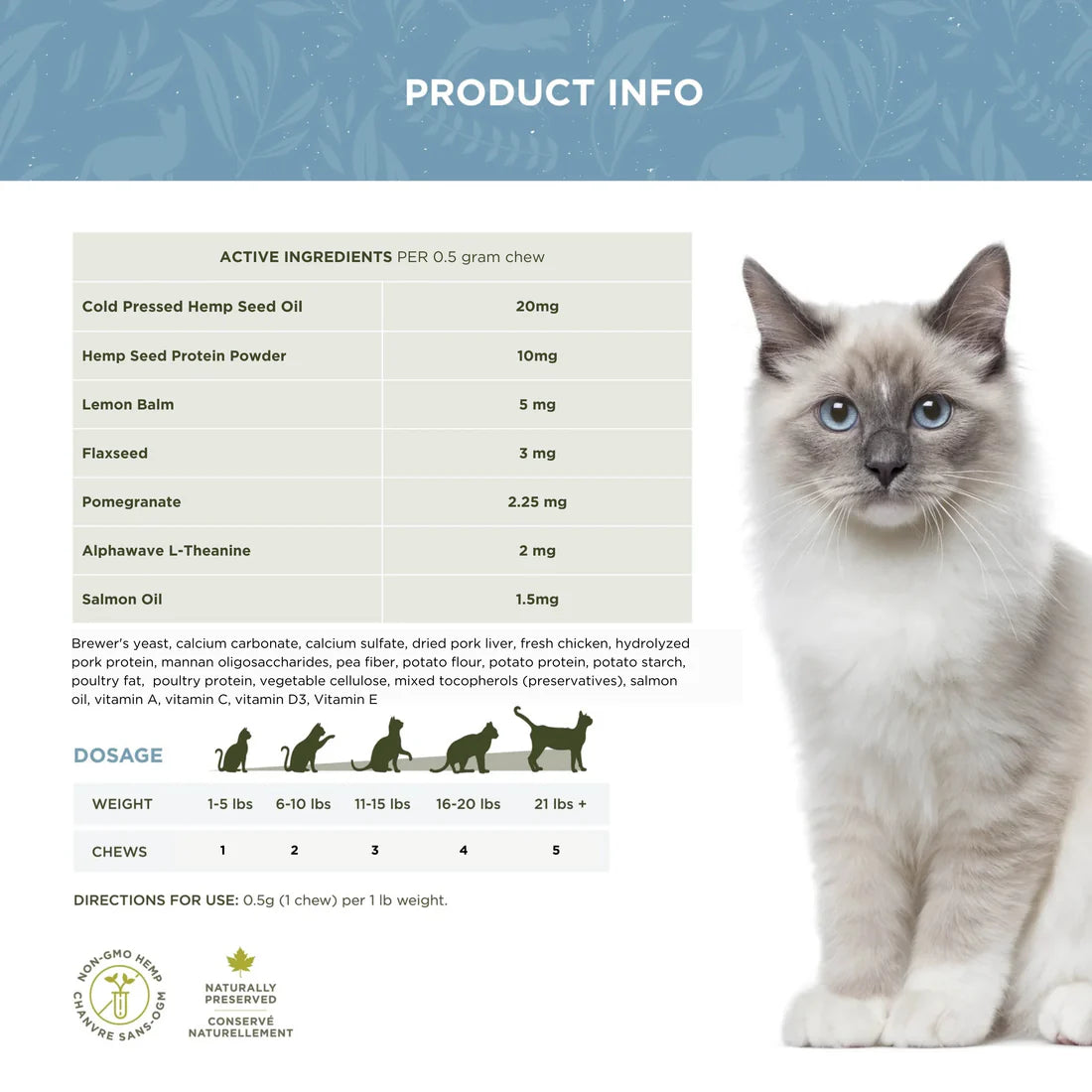 TRUELEAF PET CARE Calming Support Chews for Cats - 50g
