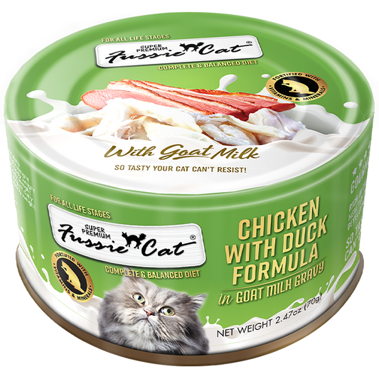 Fussie Cat Super Premium Chicken with Duck in Goat Milk 2.47 oz