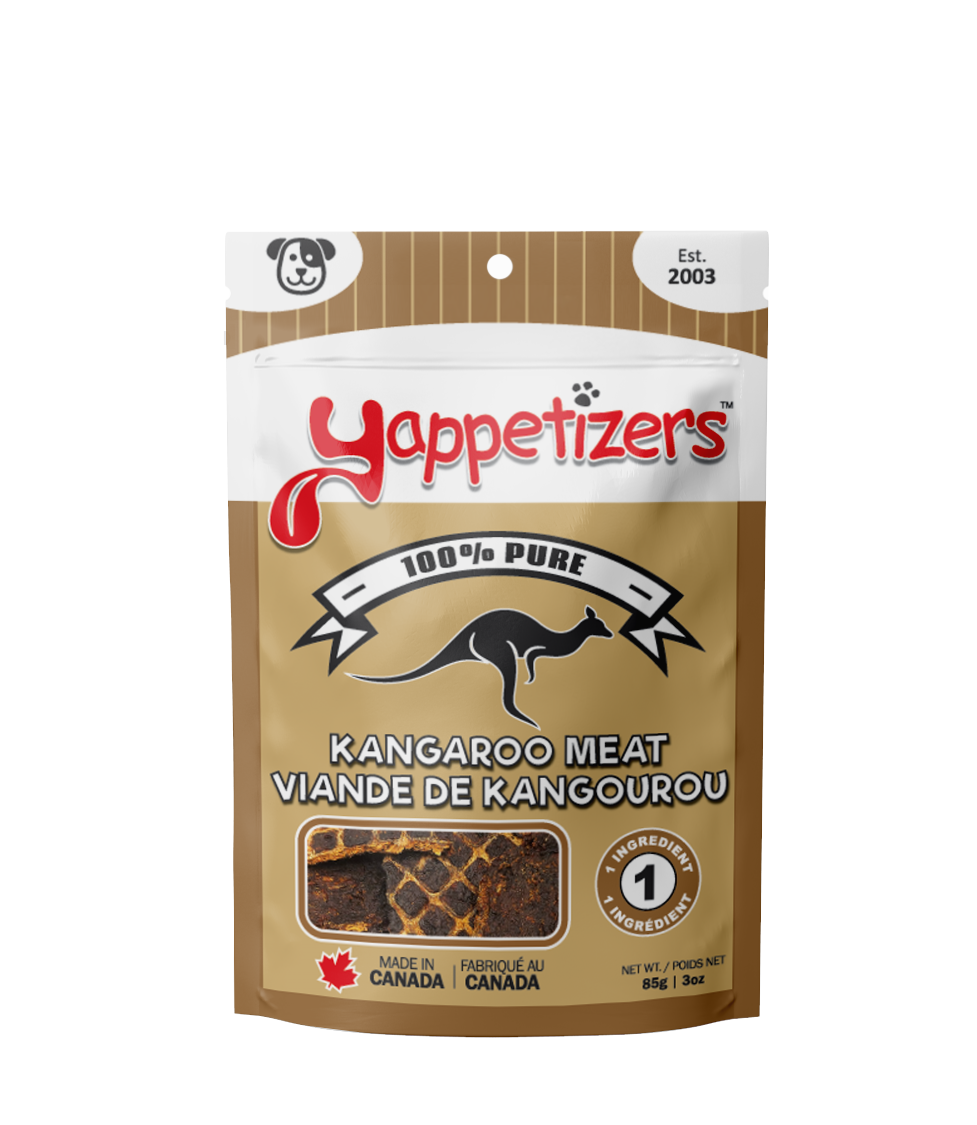 Yappetizers Kangaroo Dog Treats bag