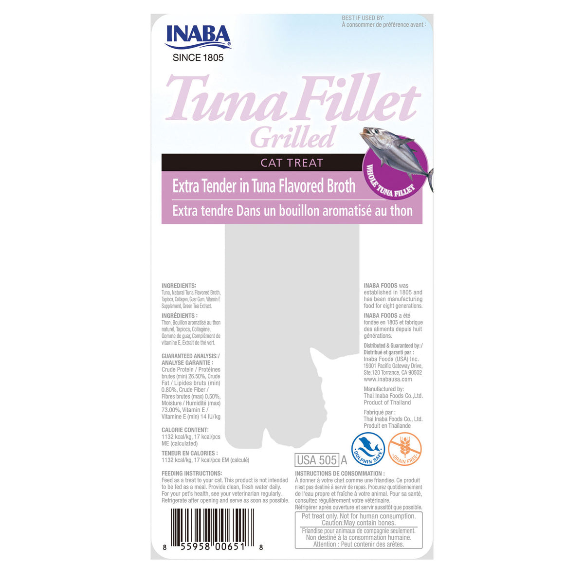 Inaba Grilled Tuna Fillet Cat Treat – 15 g
