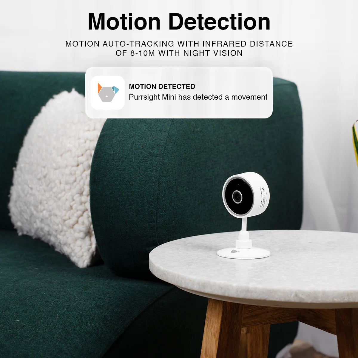 Instachew Purrsight Mini Smart App Enabled Camera with 2 Way Audio for Cats and Dogs