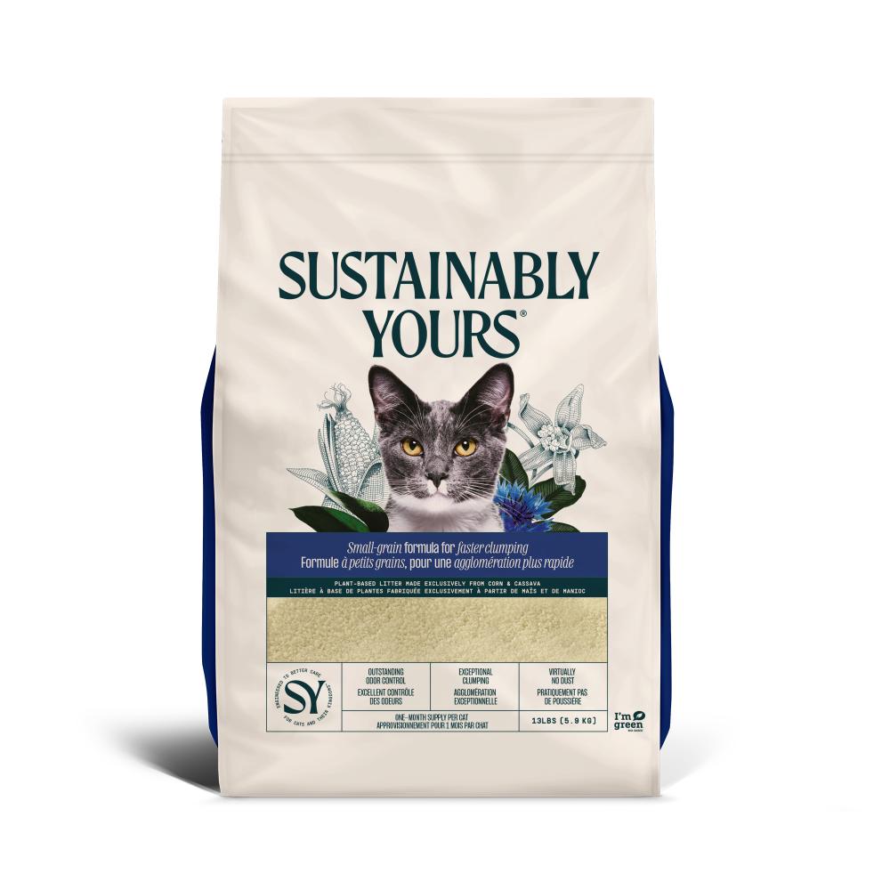 Sustainably Yours Small Grain Natural Clumping Cat Litter | Cassava & Corn