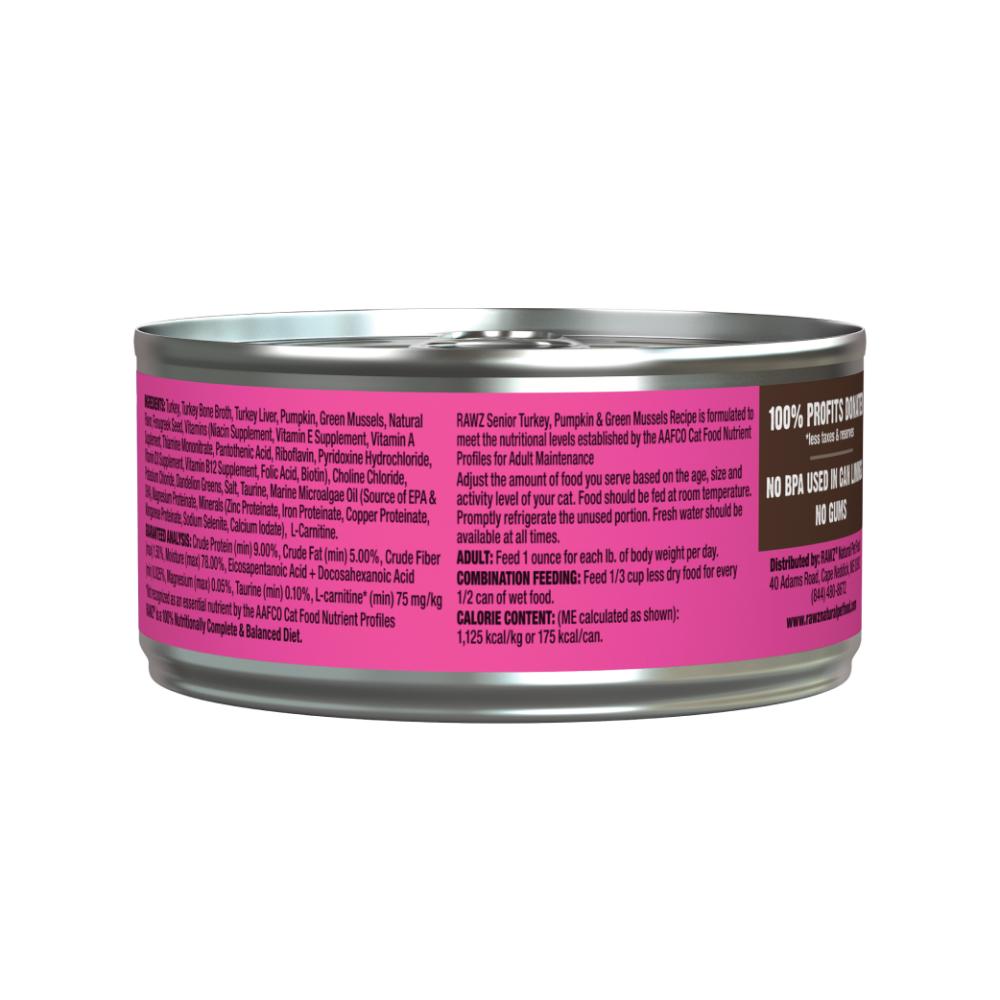 Rawz Senior Turkey, Pumpkin & New Zealand Green Mussels Cat Food