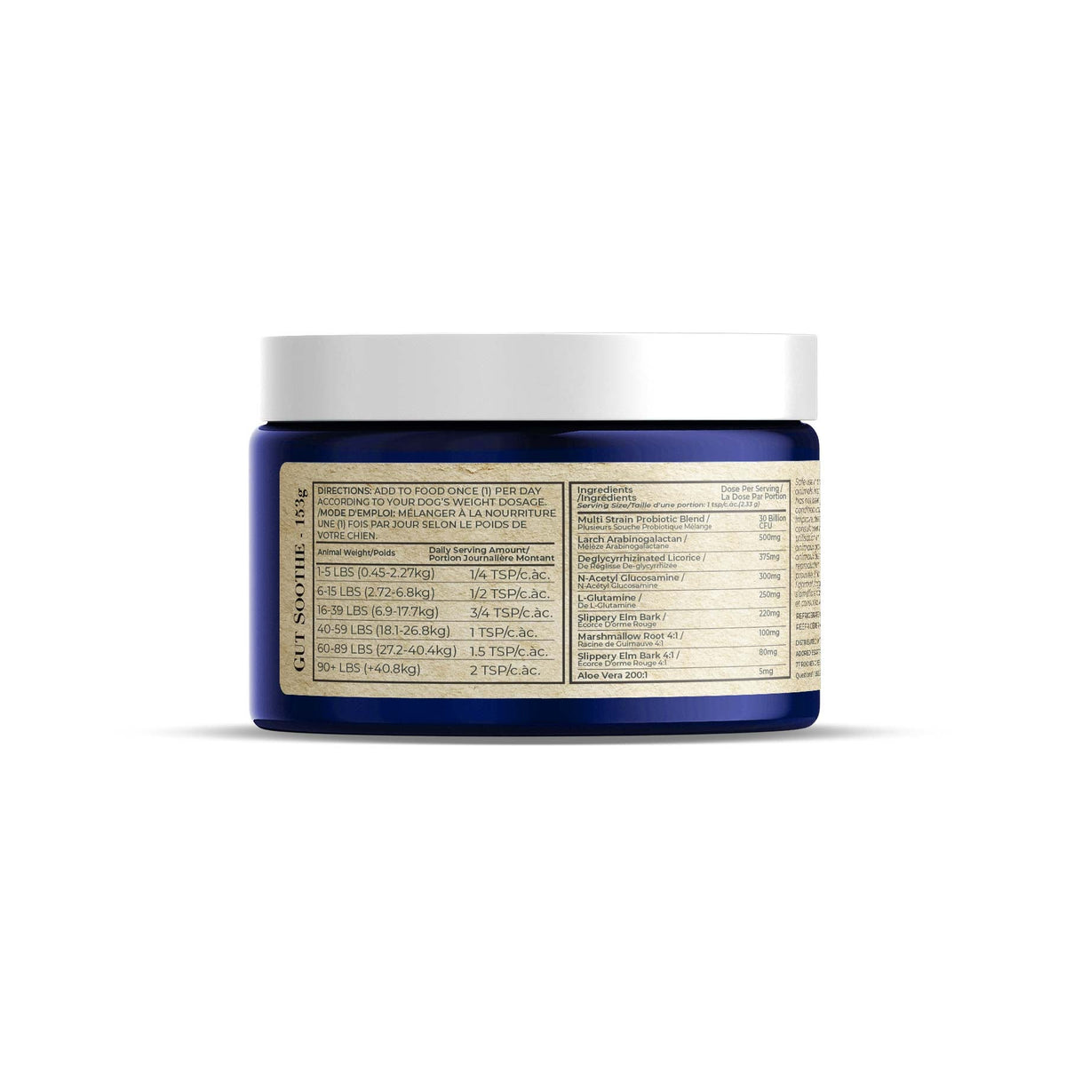 Adored Beast Canine Gut Soothe 153 g jar front