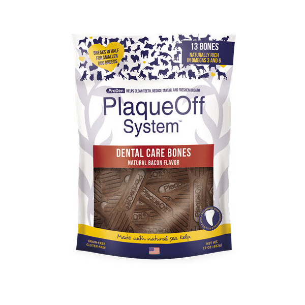 ProDen PlaqueOff Dog Dental Care Bones Bacon