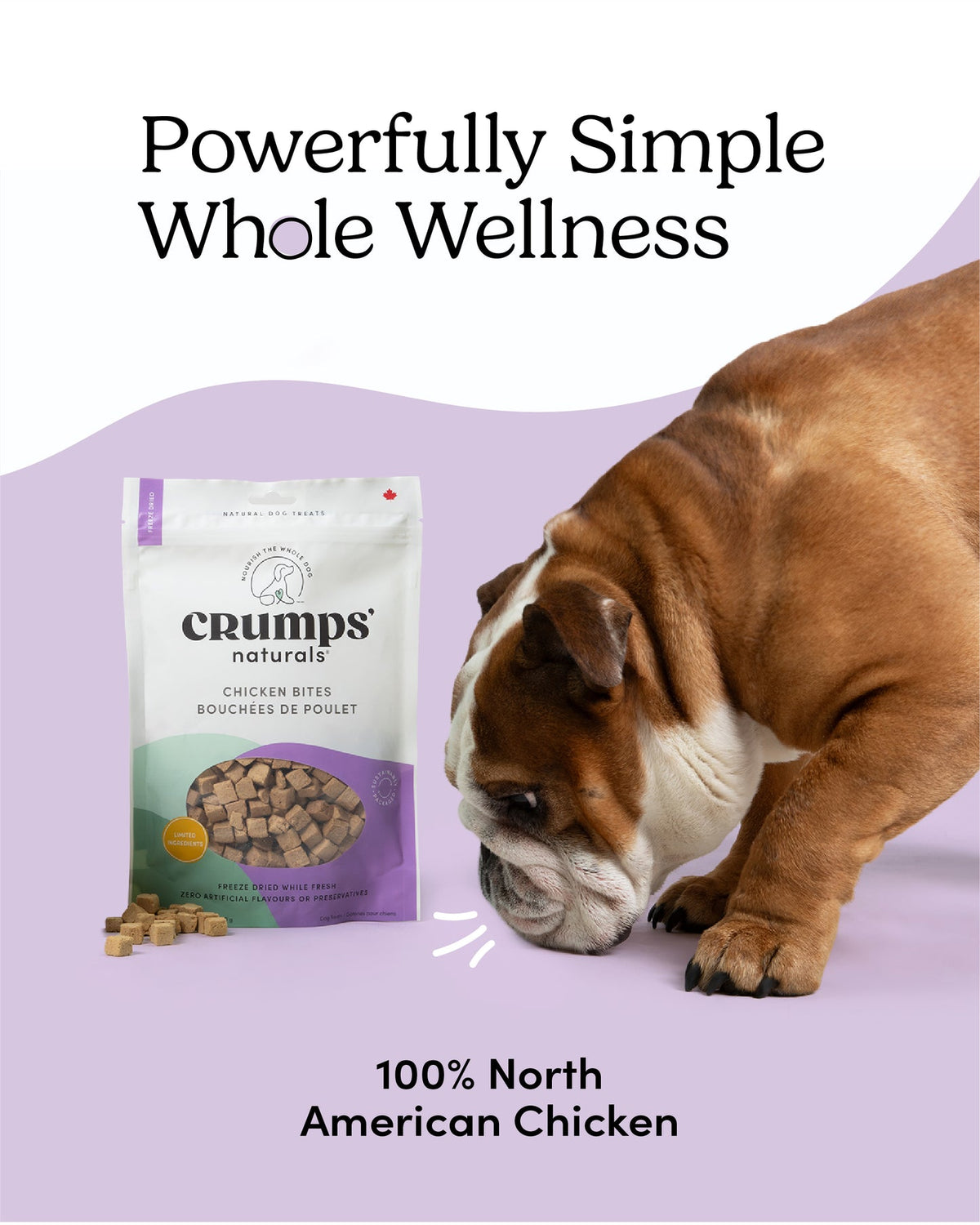 Crumps' Naturals Chicken Bites main claims