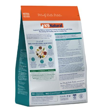 K9 Natural Dog Freeze-Dried Hoki & Beef 1.1lb 4.0lb  8.0lb