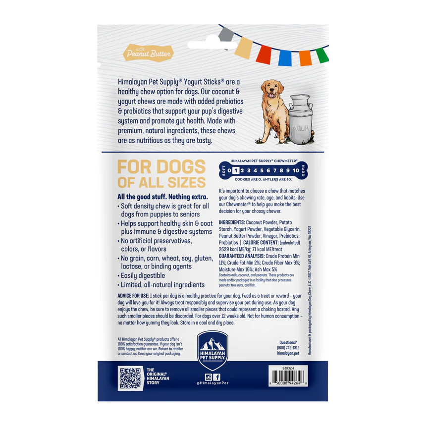 HIMALAYAN-Yogurt Sticks Peanut Butter 4.8oz