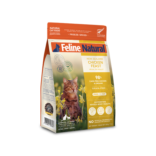 Feline Natural Chicken Feast freeze-dried cat food 320 g — official manufacturer packaging