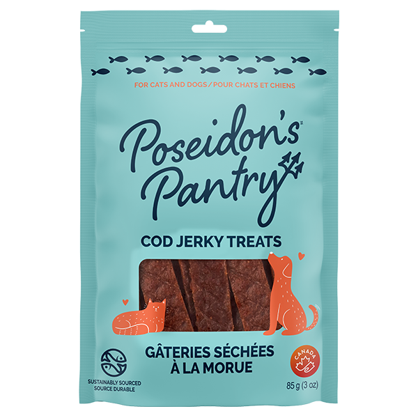 Poseidon's Pantry Dog Jerky Cod 85g